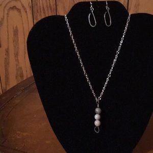 Hand crafted necklace and earrings set